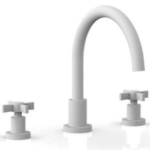 Phylrich BASIC Deck Tub Set – Blade Cross Handles D1137C – Satin White
