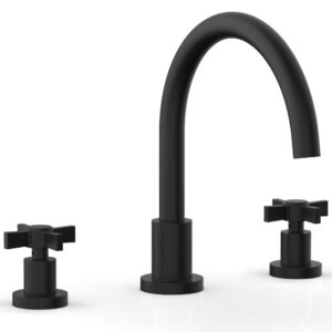 Phylrich BASIC Deck Tub Set – Blade Cross Handles D1137C – Matte Black