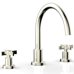 Phylrich BASIC Deck Tub Set – Blade Cross Handles D1137C – Satin Nickel