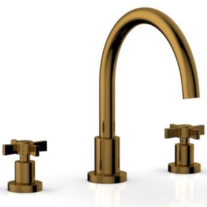 Phylrich BASIC Deck Tub Set – Blade Cross Handles D1137C – French Brass