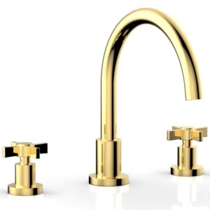 Phylrich BASIC Deck Tub Set – Blade Cross Handles D1137C – Polished Gold