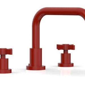 Phylrich BASIC Deck Tub Set – Blade Cross Handles D1139D – Red