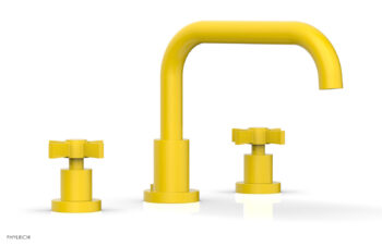 Phylrich BASIC Deck Tub Set - Blade Cross Handles D1139D - Yellow