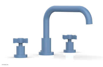 Phylrich BASIC Deck Tub Set - Blade Cross Handles D1139D - Light Blue
