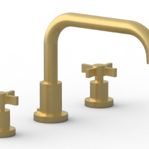 Phylrich BASIC Deck Tub Set – Blade Cross Handles D1139D – Burnished Gold