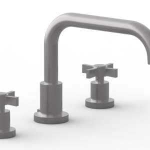 Phylrich BASIC Deck Tub Set – Blade Cross Handles D1139D – Satin Chrome