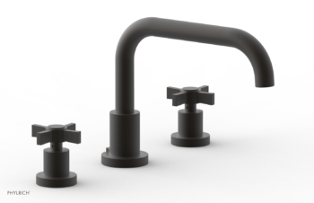 Phylrich BASIC Deck Tub Set - Blade Cross Handles D1139D - Oil Rubbed Bronze