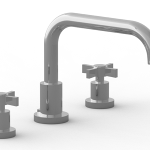 Phylrich BASIC Deck Tub Set – Blade Cross Handles D1139D – Polished Chrome