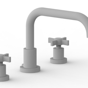 Phylrich BASIC Deck Tub Set – Blade Cross Handles D1139D – Satin White