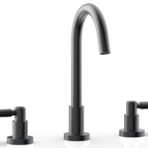 Phylrich BASIC Widespread Faucet, 10 1/2″ High Spout, Lever Handles D130 – Gun Metal