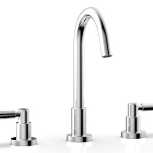 Phylrich BASIC Widespread Faucet, 10 1/2″ High Spout, Lever Handles D130 – Polished Chrome