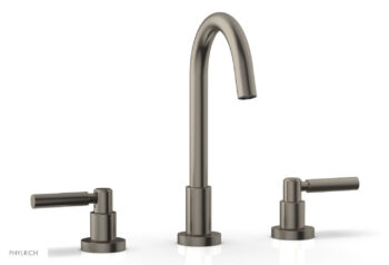 Phylrich BASIC Widespread Faucet, 10 1/2" High Spout, Lever Handles D130 - Pewter