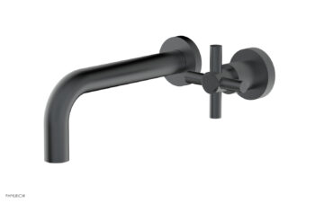 Phylrich Basic Single Handle Wall Lavatory Set - Cross Handle D131-15 - Gun Metal