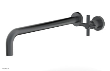 Phylrich Basic 14" Single Handle Wall Lavatory Set - Cross Handle D131-18 - Gun Metal