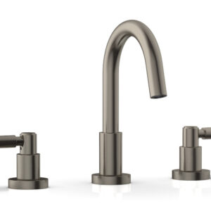 Phylrich BASIC Widespread Faucet, 8 1/2″ High Spout, Lever Handles D131 – Pewter