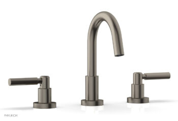 Phylrich BASIC Widespread Faucet, 8 1/2" High Spout, Lever Handles D131 - Pewter