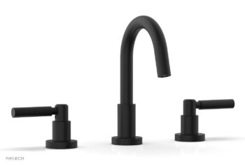Phylrich BASIC Widespread Faucet, 8 1/2" High Spout, Lever Handles D131 - Matte Black