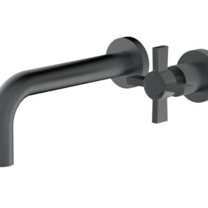 Phylrich Basic Single Handle Wall Lavatory Set – Cross Handle D132-15 – Gun Metal