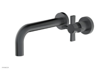 Phylrich Basic Single Handle Wall Lavatory Set - Cross Handle D132-15 - Gun Metal