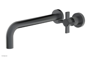 Phylrich Basic 10" Single Handle Wall Lavatory Set - Cross Handle D132-16 - Gun Metal