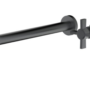 Phylrich Basic 12″ Single Handle Wall Lavatory Set – Cross Handle D132-17 – Gun Metal