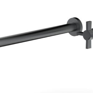 Phylrich Basic 14″ Single Handle Wall Lavatory Set – Cross Handle D132-18 – Gun Metal