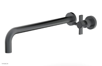 Phylrich Basic 14" Single Handle Wall Lavatory Set - Cross Handle D132-18 - Gun Metal