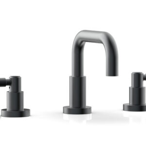 Phylrich BASIC Widespread Faucet, 6 3/8″ High Spout, Lever Handles D132 – Gun Metal