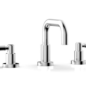 Phylrich BASIC Widespread Faucet, 6 3/8″ High Spout, Lever Handles D132 – Polished Chrome
