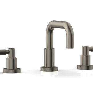 Phylrich BASIC Widespread Faucet, 6 3/8″ High Spout, Lever Handles D132 – Pewter