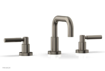 Phylrich BASIC Widespread Faucet, 6 3/8" High Spout, Lever Handles D132 - Pewter