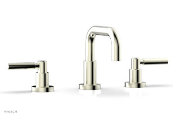 Phylrich BASIC Widespread Faucet, 6 3/8" High Spout, Lever Handles D132 - Satin Nickel