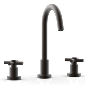Phylrich BASIC Widespread Faucet, 10 1/2″ High Spout, Tubular Cross Handles D134 – Oil Rubbed Bronze
