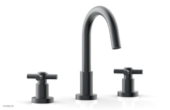 Phylrich BASIC Widespread Faucet, 8 1/2" High Spout, Tubular Cross Handles D135 - Gun Metal