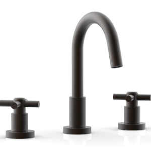 Phylrich BASIC Widespread Faucet, 8 1/2″ High Spout, Tubular Cross Handles D135 – Oil Rubbed Bronze