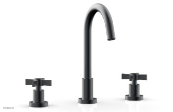 Phylrich BASIC Widespread Faucet, 10 1/2" High Spout, Blade Cross Handles D137 - Gun Metal