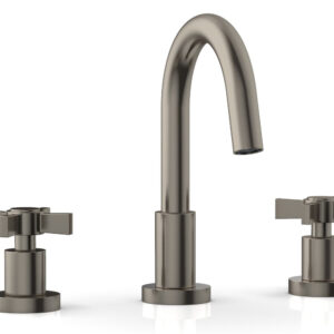 Phylrich BASIC Widespread Faucet, 8 1/2″ High Spout, Blade Cross Handles D138 – Pewter