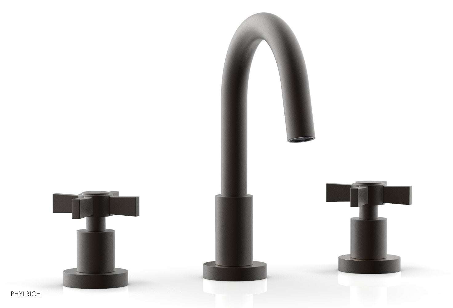 Phylrich BASIC Widespread Faucet, 8 1/2" High Spout, Blade Cross Handles D138 - Oil Rubbed Bronze