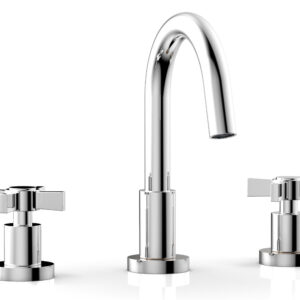 Phylrich BASIC Widespread Faucet, 8 1/2″ High Spout, Blade Cross Handles D138 – Polished Chrome