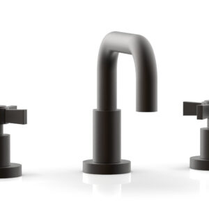 Phylrich Basic Widespread Faucet, 6 3/8″ High Spout, Blade Cross Handles D139 – Oil Rubbed Bronze
