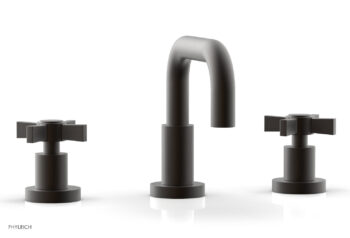 Phylrich Basic Widespread Faucet, 6 3/8" High Spout, Blade Cross Handles D139 - Oil Rubbed Bronze