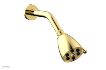 Phylrich 6 Jet BASIC 2-3/4" Round Shower Head D830 - Polished Gold