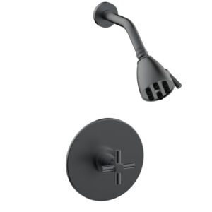 Phylrich BASIC Pressure Balance Shower Set – Tubular Cross Handle DPB3134 – Gun Metal