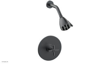 Phylrich BASIC Pressure Balance Shower Set - Tubular Cross Handle DPB3134 - Gun Metal
