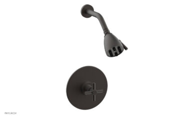 Phylrich BASIC Pressure Balance Shower Set - Tubular Cross Handle DPB3134 - Oil Rubbed Bronze