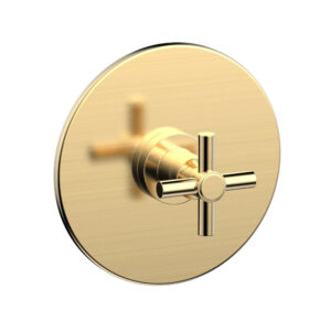 Phylrich BASIC Pressure Balance Shower Set Trim Only – Tubular Cross Handle DPB3134TO – Satin Brass