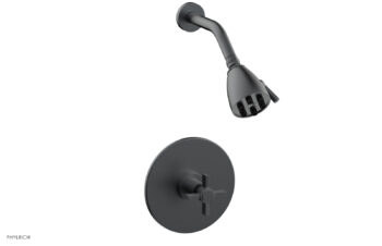 Phylrich BASIC Pressure Balance Shower Set - Blade Cross Handle DPB3137 - Gun Metal