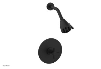 Phylrich BASIC Pressure Balance Shower Set - Blade Cross Handle DPB3137 - Matte Black