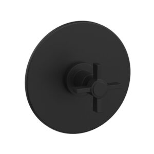 Phylrich BASIC Pressure Balance Shower Set Trim Only  – Blade Cross Handle DPB3137TO – Matte Black