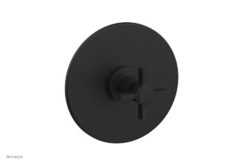 Phylrich BASIC Pressure Balance Shower Set Trim Only  - Blade Cross Handle DPB3137TO - Matte Black